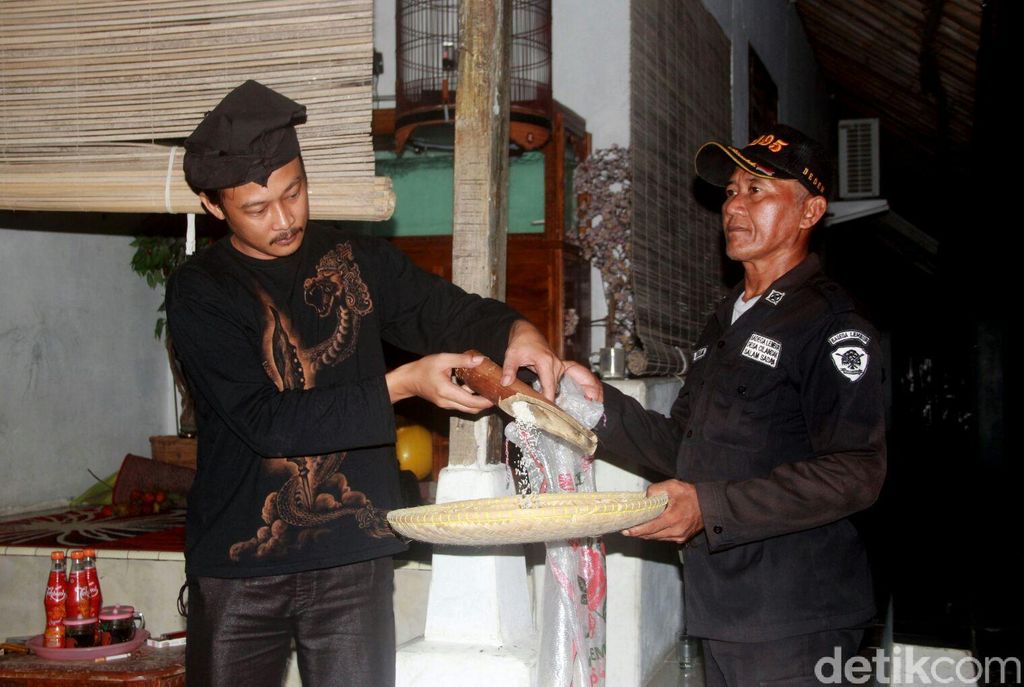Kegiatan mengambil beras perelek yang dilakukan oleh petugas desa | Google Image/Detik.com