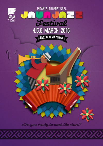 Design Nuansa Toraja, di brosur Java Jazz Festival 2016