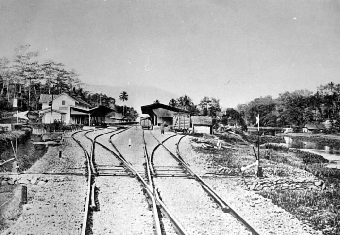Wajah Stasiun Tuntang sekitar awal abad ke-20.