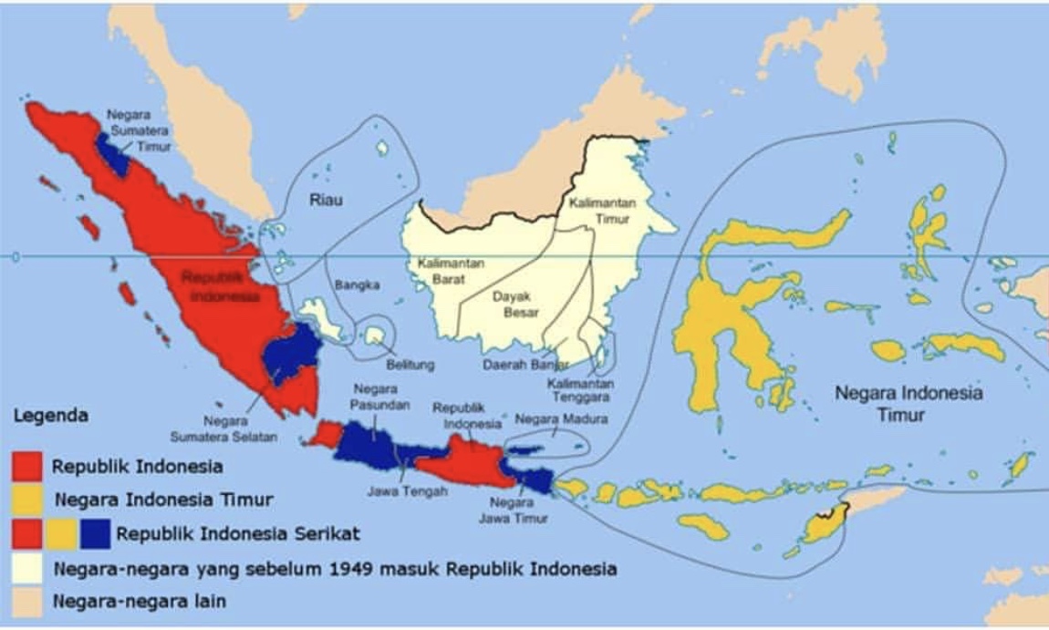 Peta Wilayah Republik Indonesia Serikat