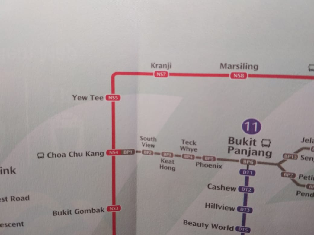 Peta jejaring MRT di Singapura