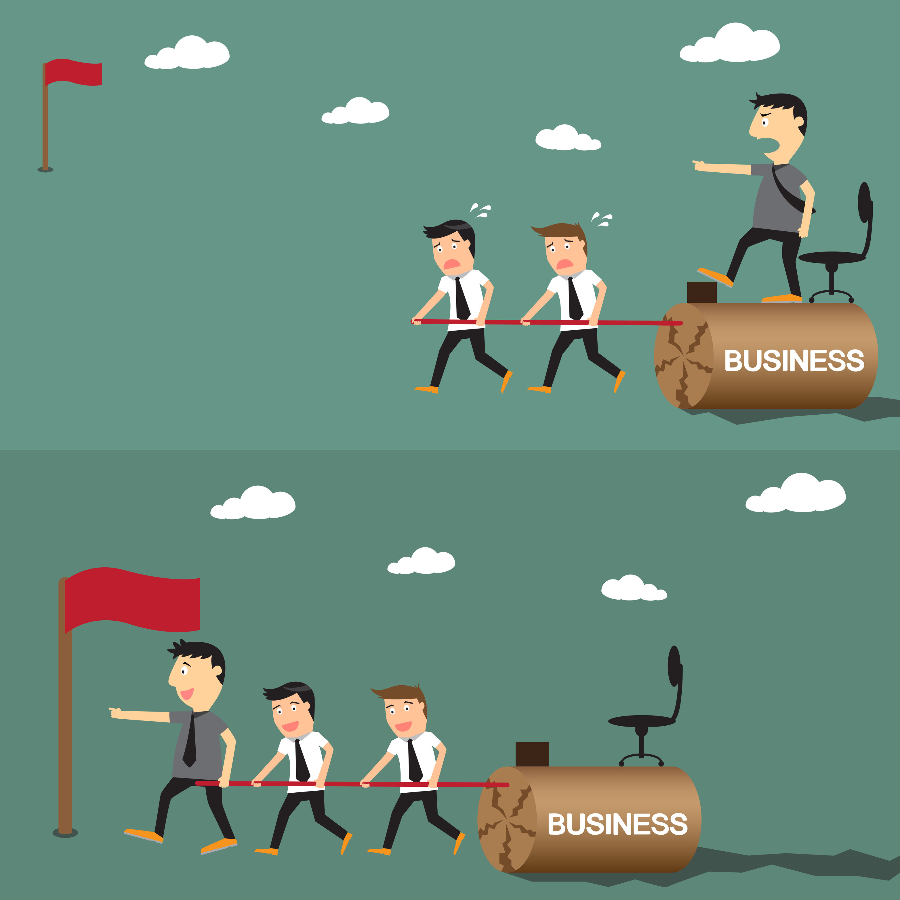 Ilustrasi Leader vs Boss © Foto: artitcom