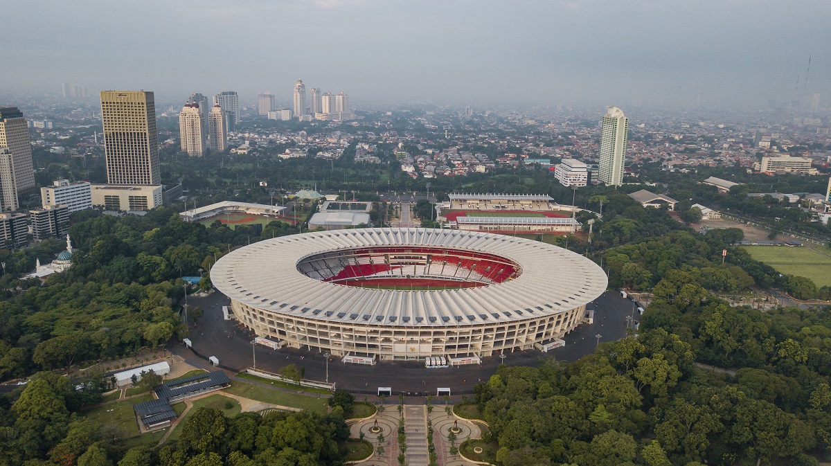 Stadion Utama Gelora Bung Karno, Senayan, Jakarta, pada 2018.
