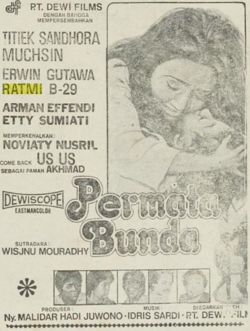 Poster Film yang dibintangi Ratmi.