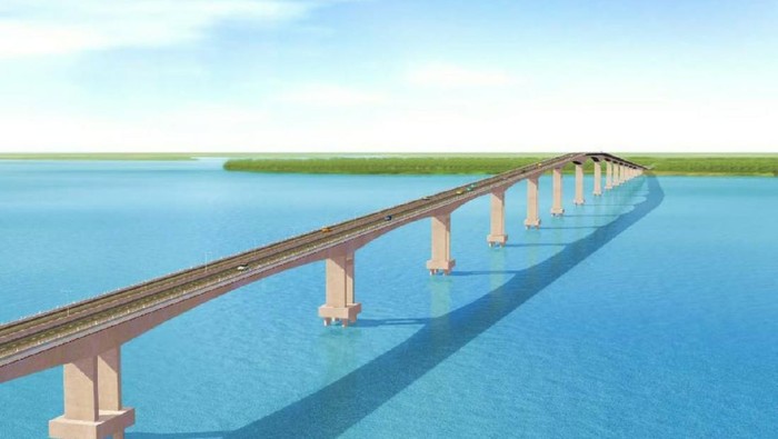 Ilustrasi desain Jembatan Batam-Bintan © Kementerian PUPR