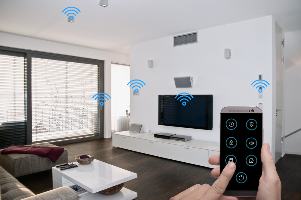 Ilustrasi mengontol Smart Home hanya melalui perangkat ponsel
