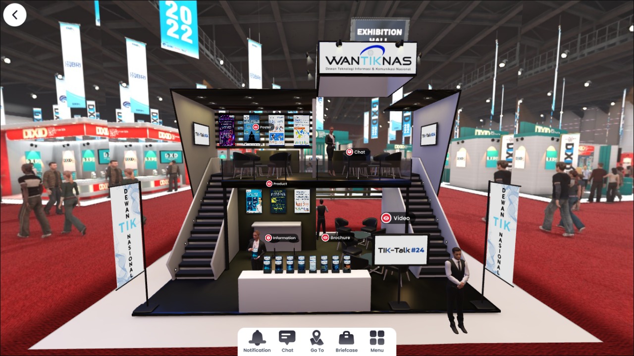 Tampilan virtual booth milik Wantiknas dalam DTXID 2022 © DTXID 2022
