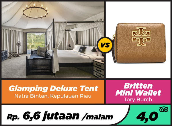 Infografis Harga Glamping Deluxe Tent Natra Bintan, Kepulauan Riau | Rutenesia