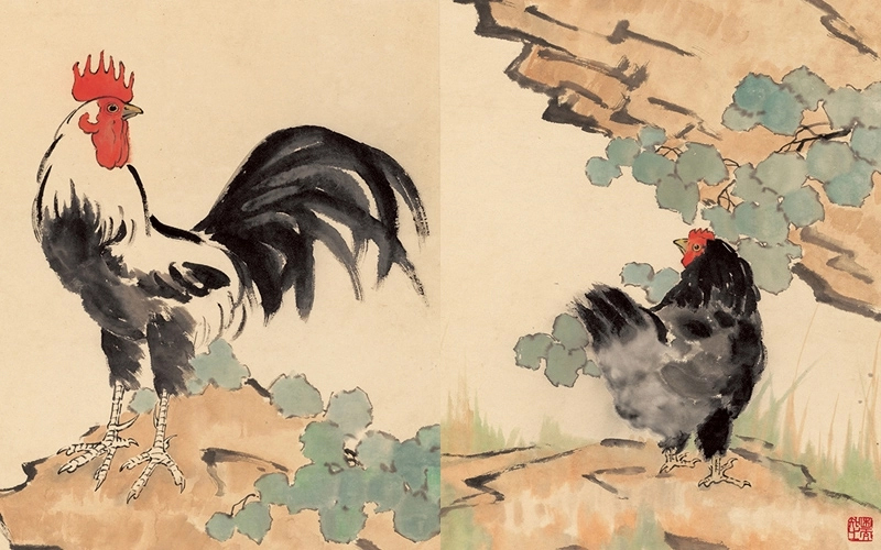 Lukisan kuno ayam | Foto: China Online Museum
