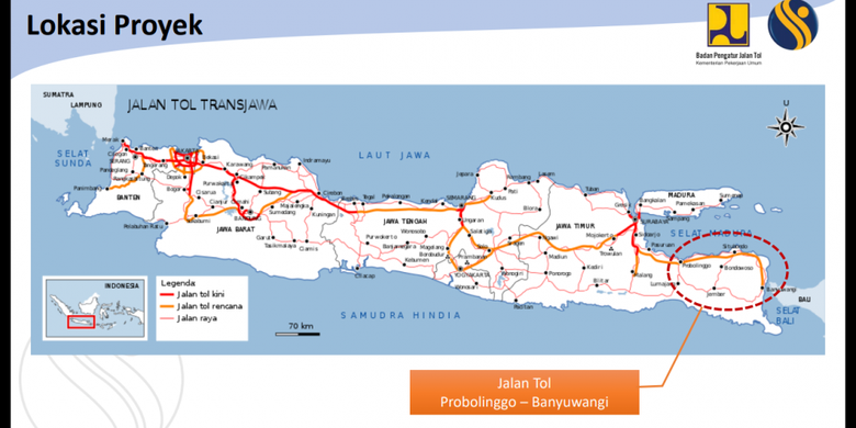 Lokasi proyek Tol Probolinggo-Banyuwangi | Dok. PT Jasamarga Probolinggo Banyuwangi (JPB) via Kompas.com