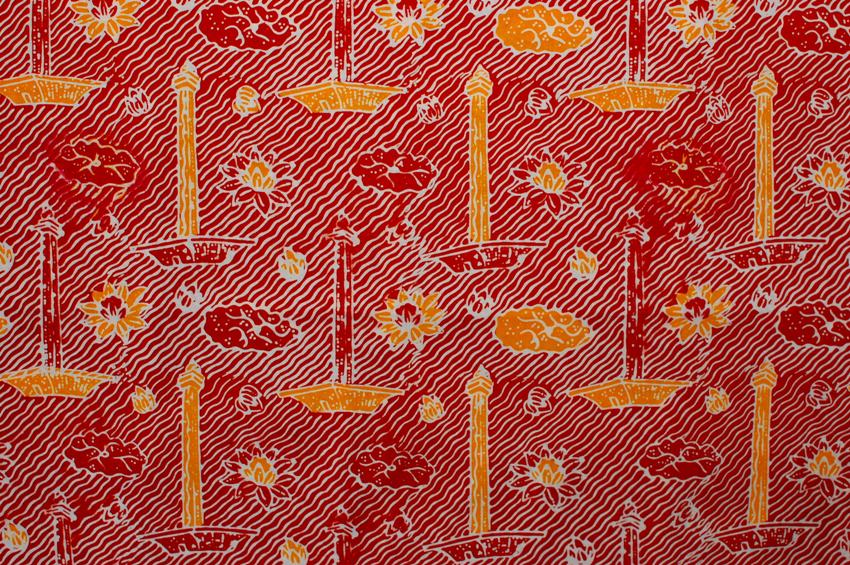 motif batik betawi monas