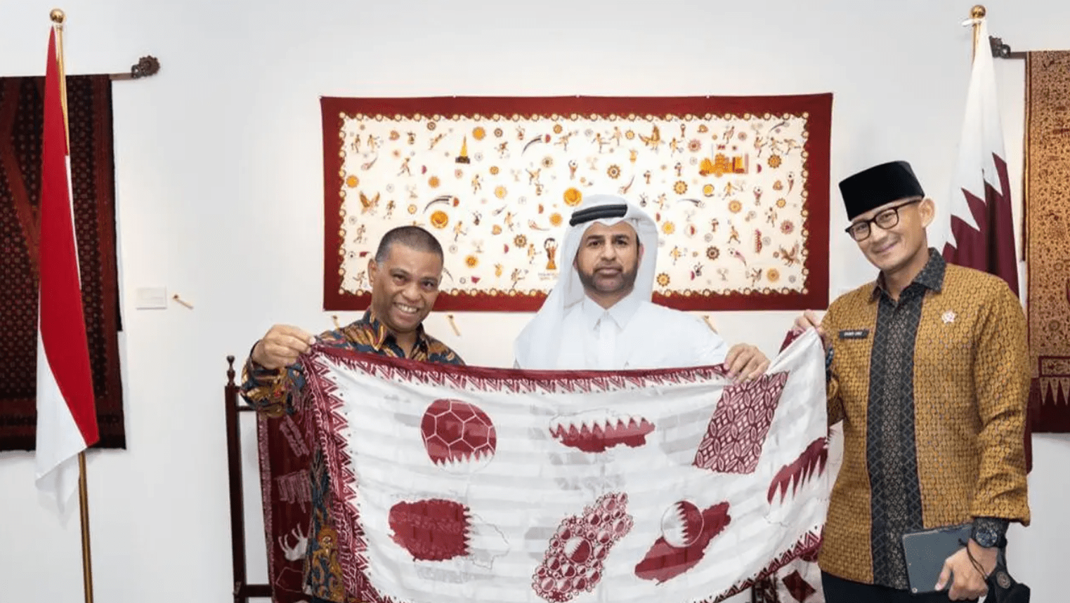 Pembukaan pameran batik di Qatar | Dok. KBRI Doha