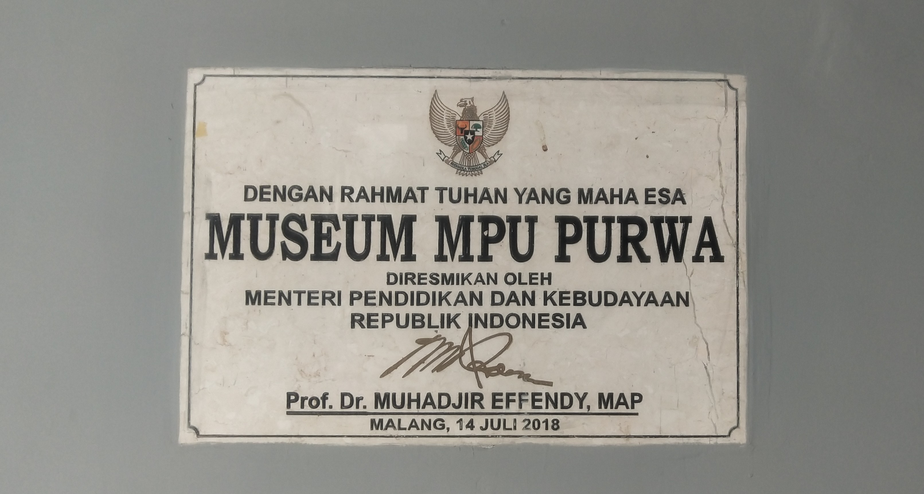 Museum Mpu Purwa telah diresmikan pada tahun 2018 oleh Menteri Pendidikan dan Kebudayaan RI.