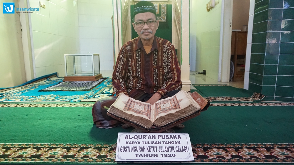 Al Quran tulisan tangan Gusti Ngurah Ketut Jelantik Celagi di Masjid Agung Jami Singaraja Bali