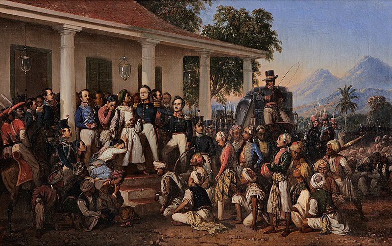 Lukisan Raden Saleh yang populer Penangkapan Pangeran Diponegoro (1857) | Wikimedia commons