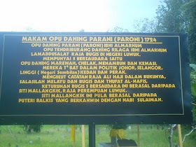 Kawasan yang disebut-sebut sebagai makam Opu Daeng Parani (daengpajokka.blogspot.com)