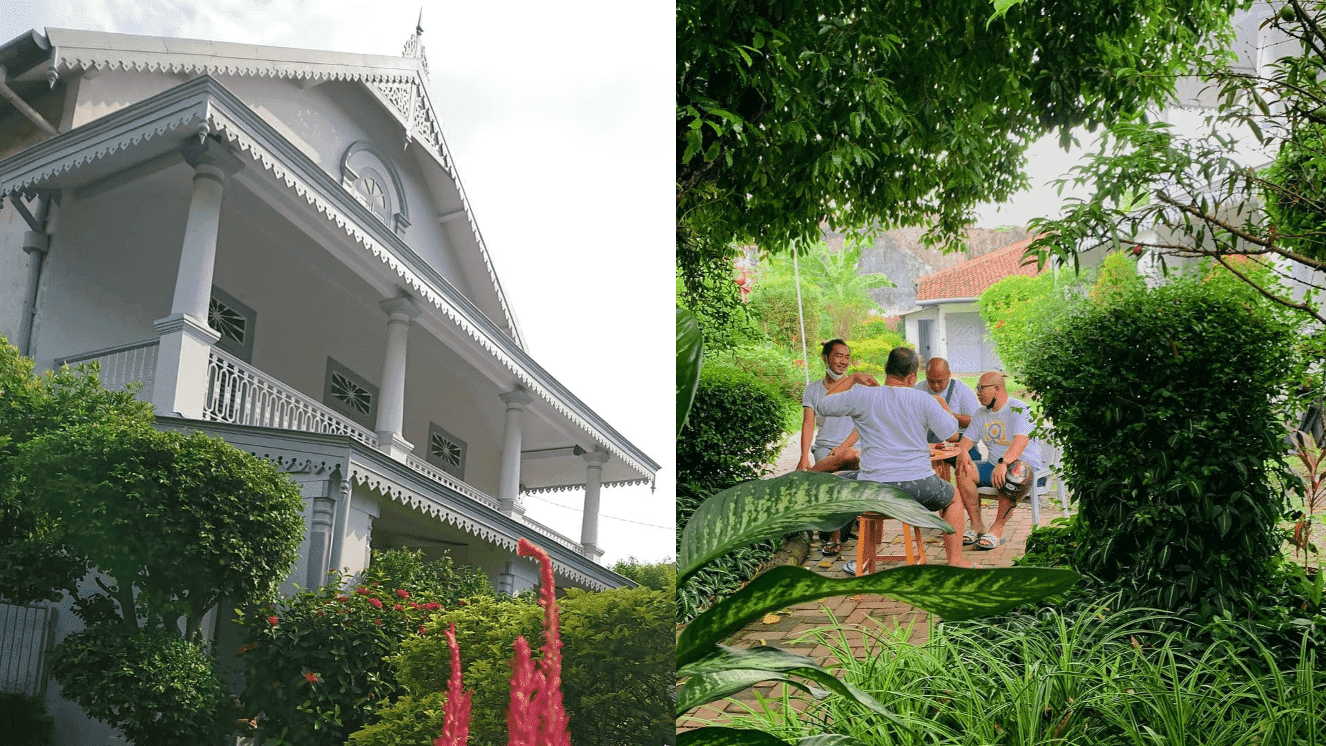 Rumah dan halaman asri membangun suasana kerasan 'seperti di rumah.' (instagram/dharmaboutiqueroastery)