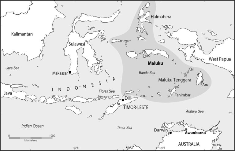 Arnhem Land dan Maluku Tenggara (Map by Mick de Ruyter)