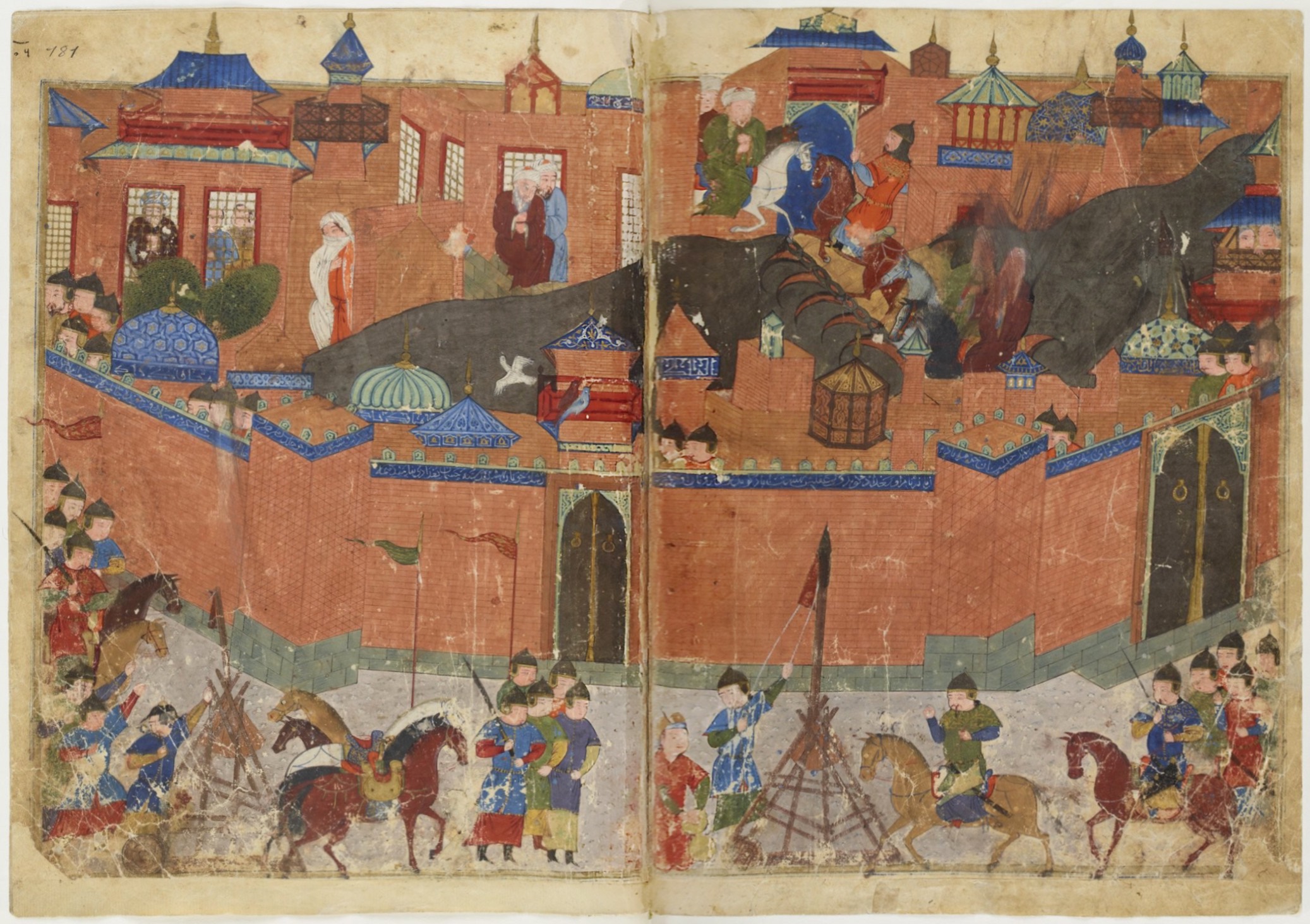 Penggambaran pengepungan Mongol di Baghdad, 1258 (© Wikimedia )