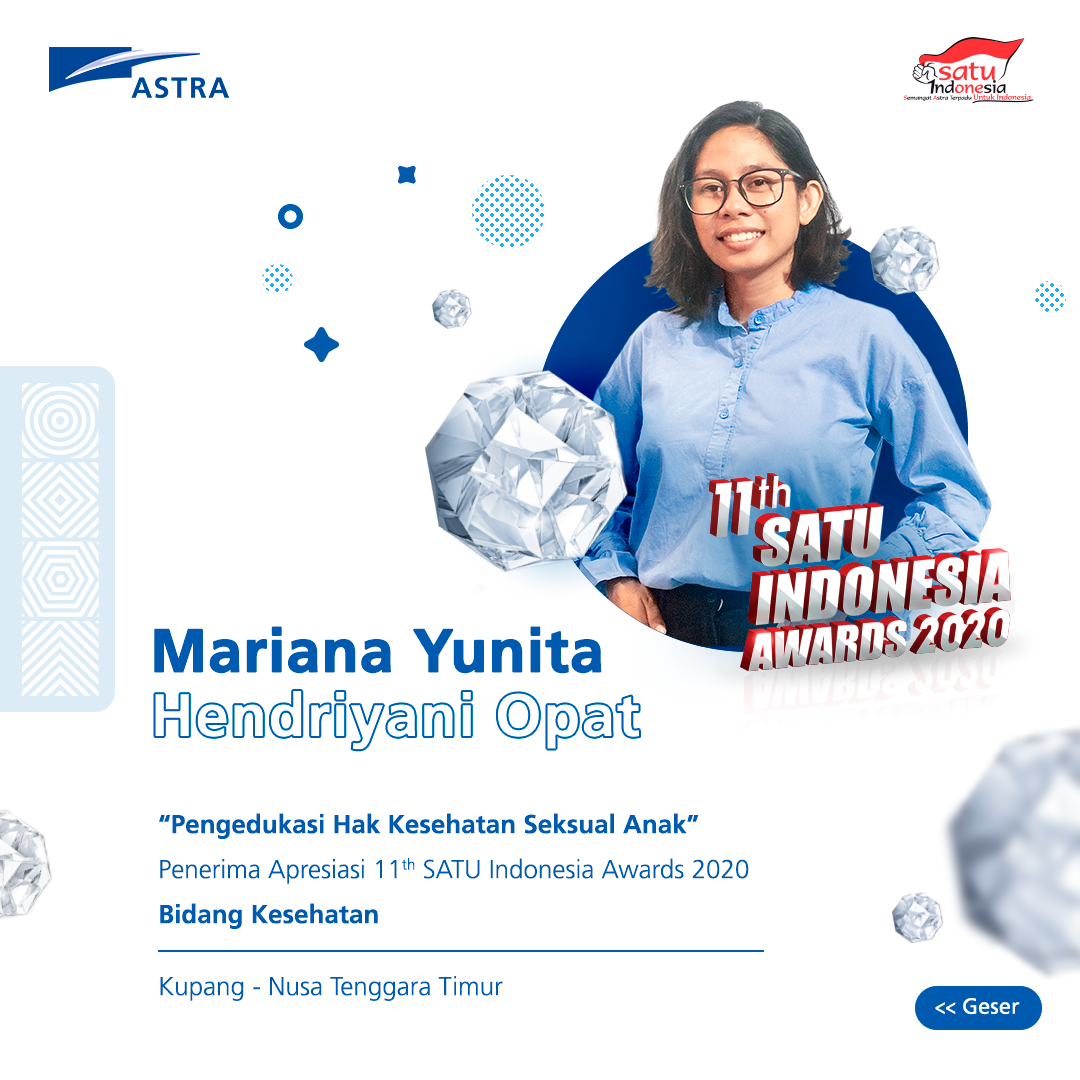 Mariana Yunita, Penerima Apresiasi Satu Indonesia Awards 2020 | Foto: SATU Indonesia