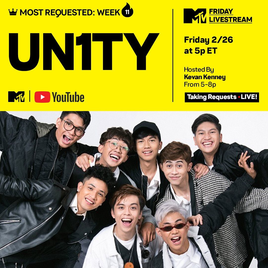 UN1TY sebagai top request di MTV Amerika | Foto: Instagram @un1ty_official