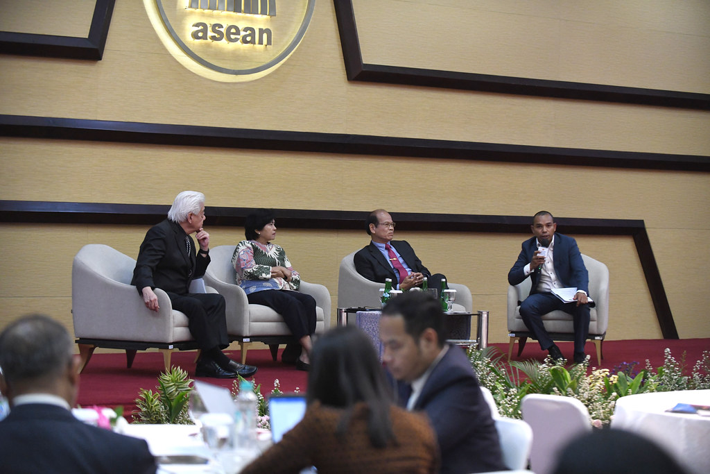 Pembicaraan panel mengenai partisipasi Timor Leste dalam ASEAN pada Forum Media ASEAN ke-7 tahun 2023.