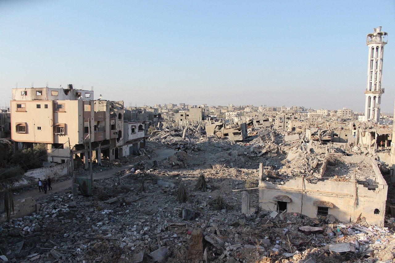 Reruntuhan kota Gaza pasca serangan Israel. | Foto: Hosny Salah/Pixabay