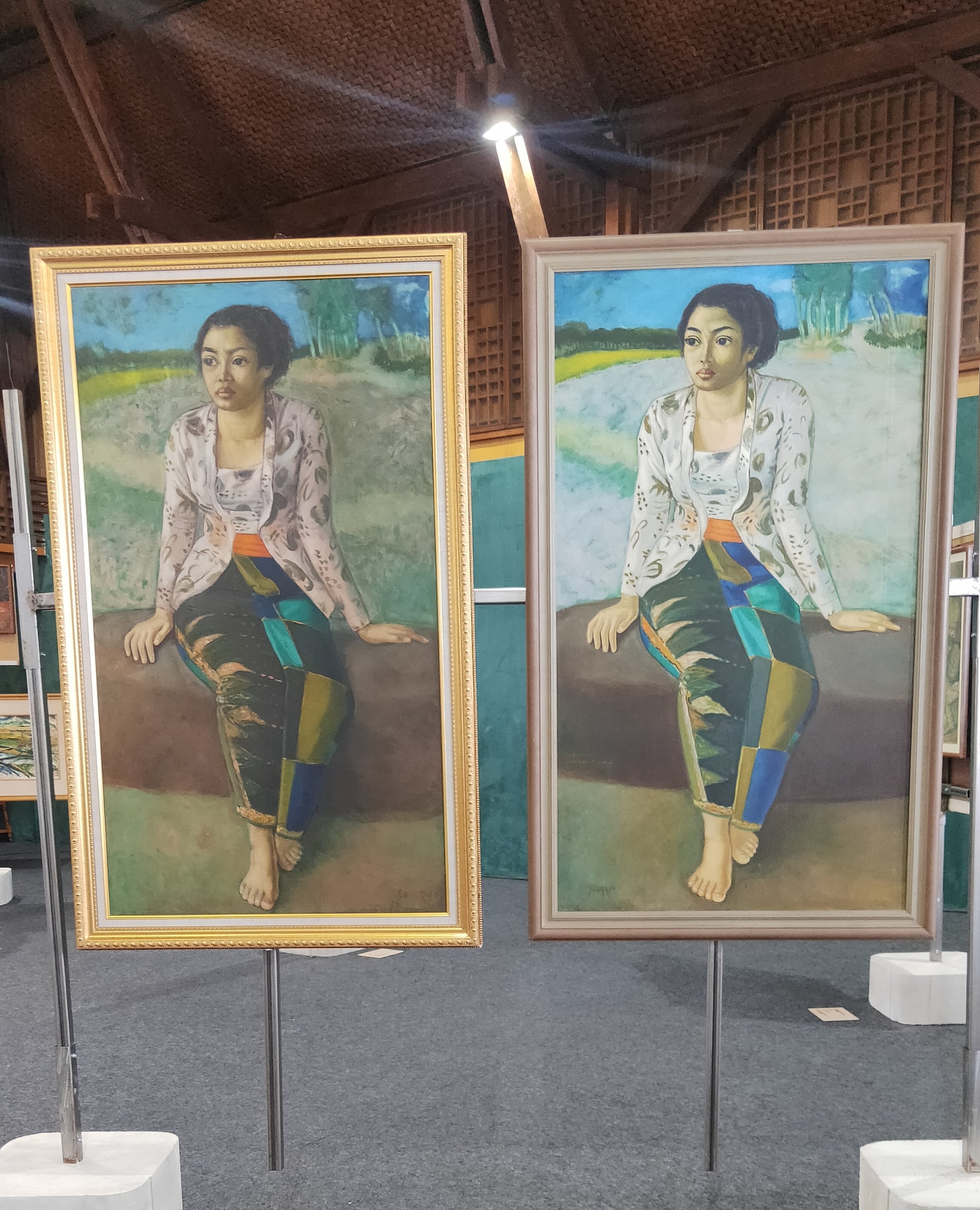 Lukisan Kembar potret Kustiyah karya Sudarso di Ruang Serbaguna Galeri Nasional Indonesia | Dokumentasi Pribadi