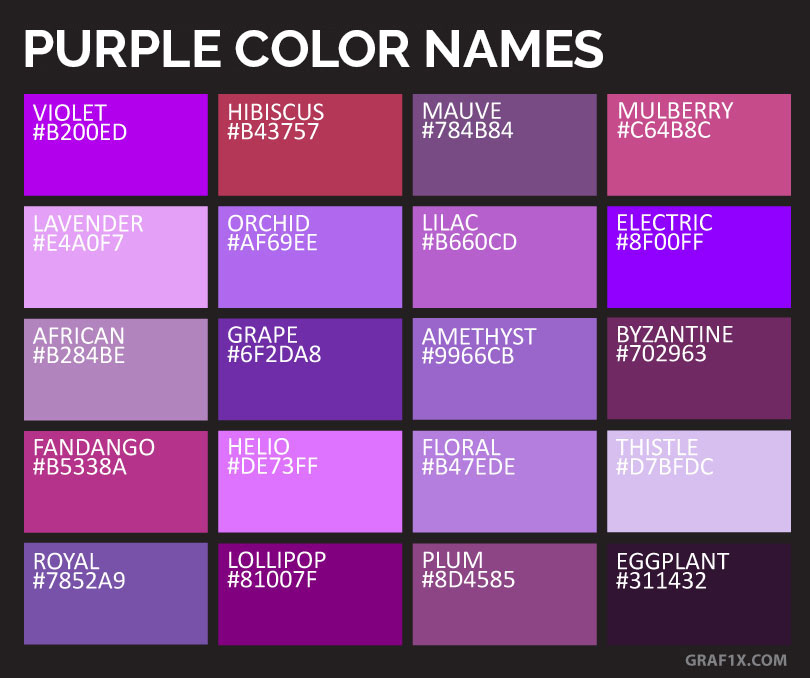 kombinasi warna ungu dok. Louise Myers/Purple