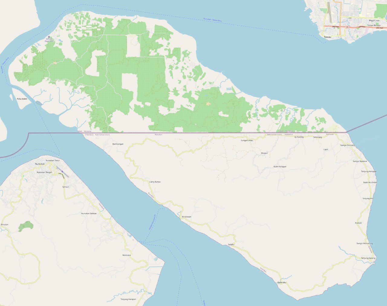 Gambar Pulau Sebatik Pada Peta
