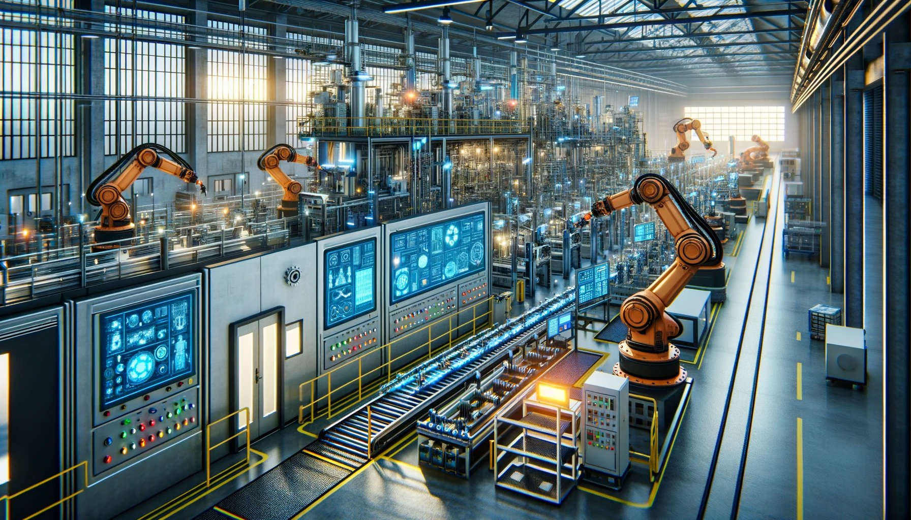 Ilustrasi Pemanfaatan Teknologi Otomasi Industri | Nando Rifky (Generated by AI)