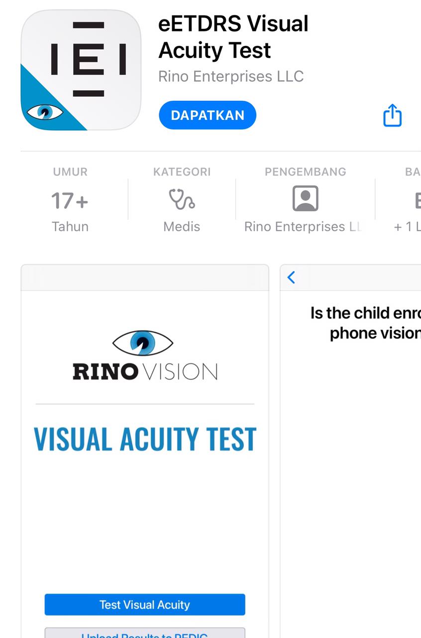 Aplikasi Visual Acuity Test © App Store