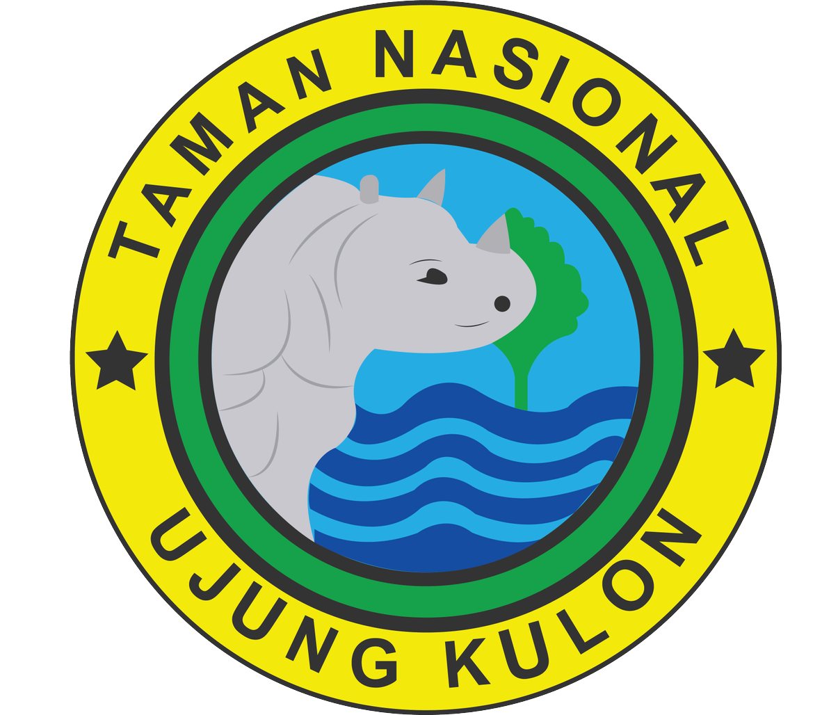 Badak Jawa menjadi lambang di Logo Taman Nasional Ujung Kulon