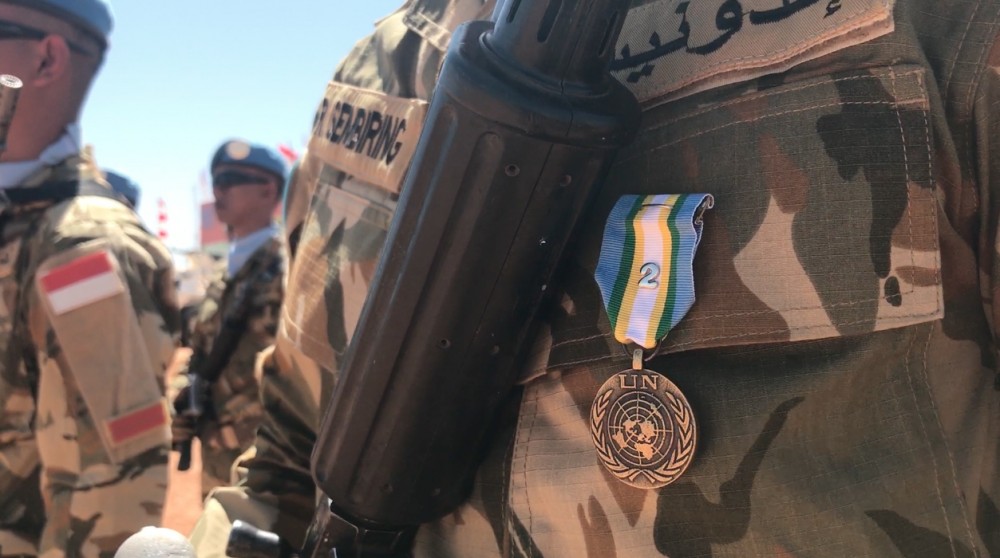 Pasukan Garuda Satgas Yonkomposit TNI Konga XXXV-D di Sudan Raih Medali Kehormatan Dari PBB