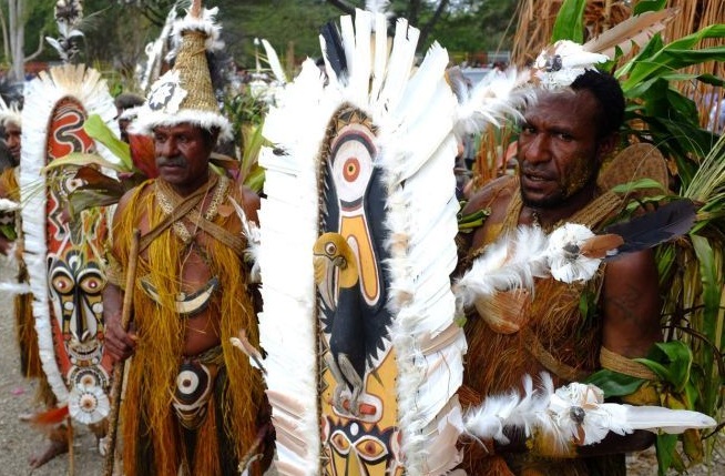 Para Pejuang di Festival Melanesia 2014, Papua Nugini (Foto: Liam Cochrane / ABC News Australia)