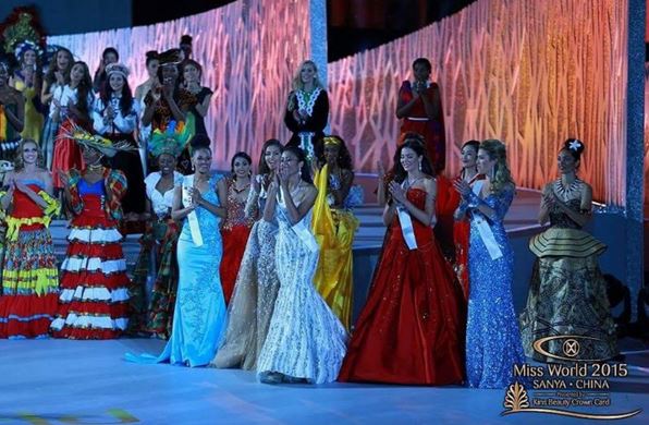 Maria Harfanti saat masuk Top 3 Miss World 2015 (Sumber: instagram.com/mariaharfanti)