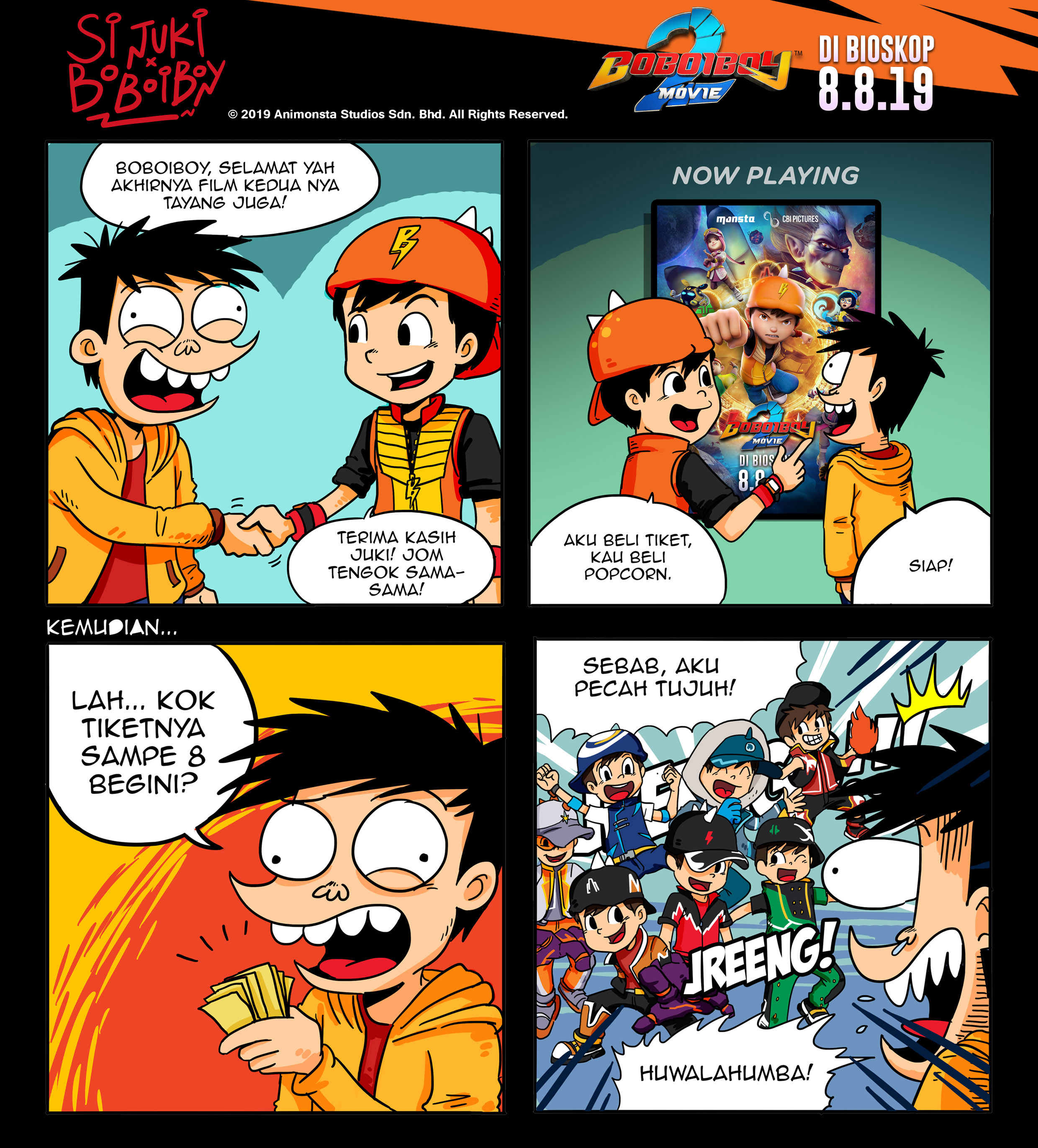 Tampilan komik Si Juki yang berduet dengan BoBoiBoy | Foto: PIONICON