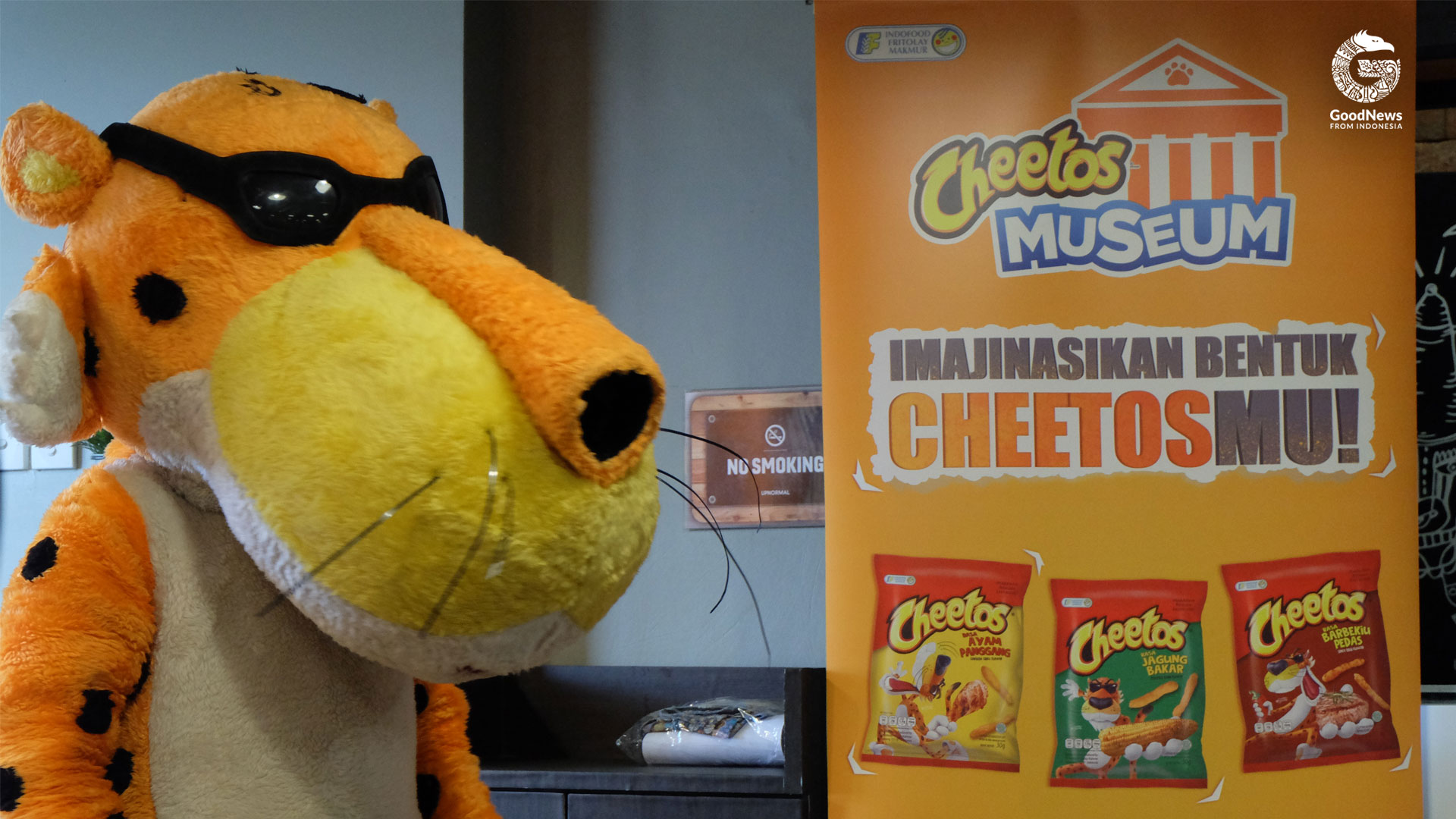 Chester sang maskot Cheetos | Foto: Novita Caesaria/GNFI