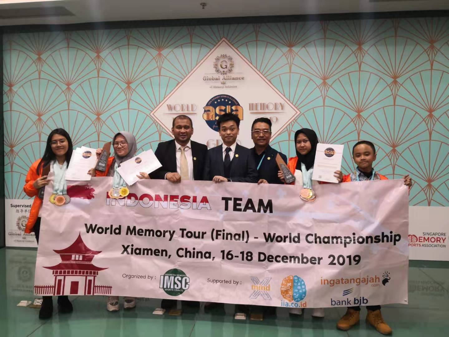 Tim Indonesia di World Memory Tour – World Championship 2019 | Foto: Indonesia Memory Sports Council