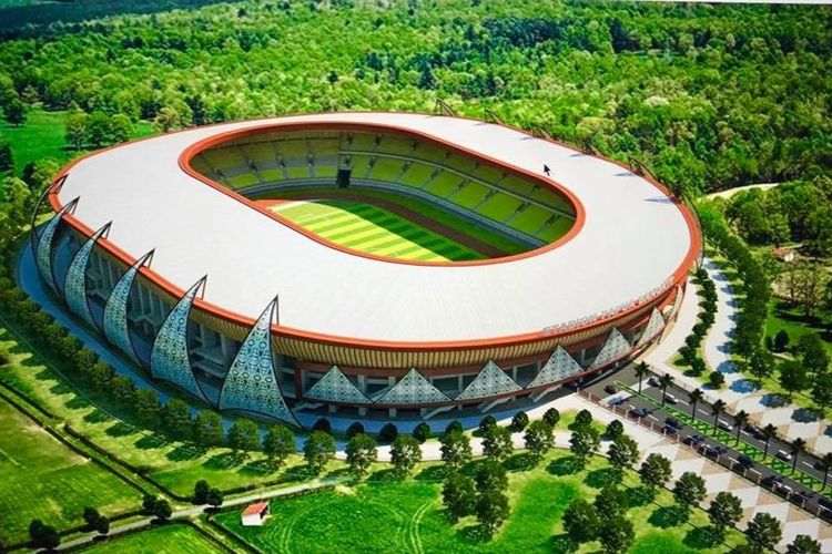 Desain stadion Papua Bangkit | Foto: bolastylo