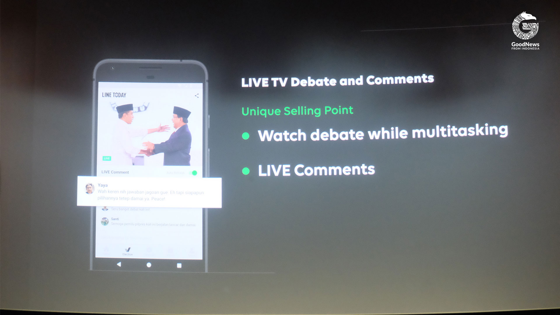 Fitur Debat Live dapat dibuat multitasking | Foto: Aditya Jaya/GNFI