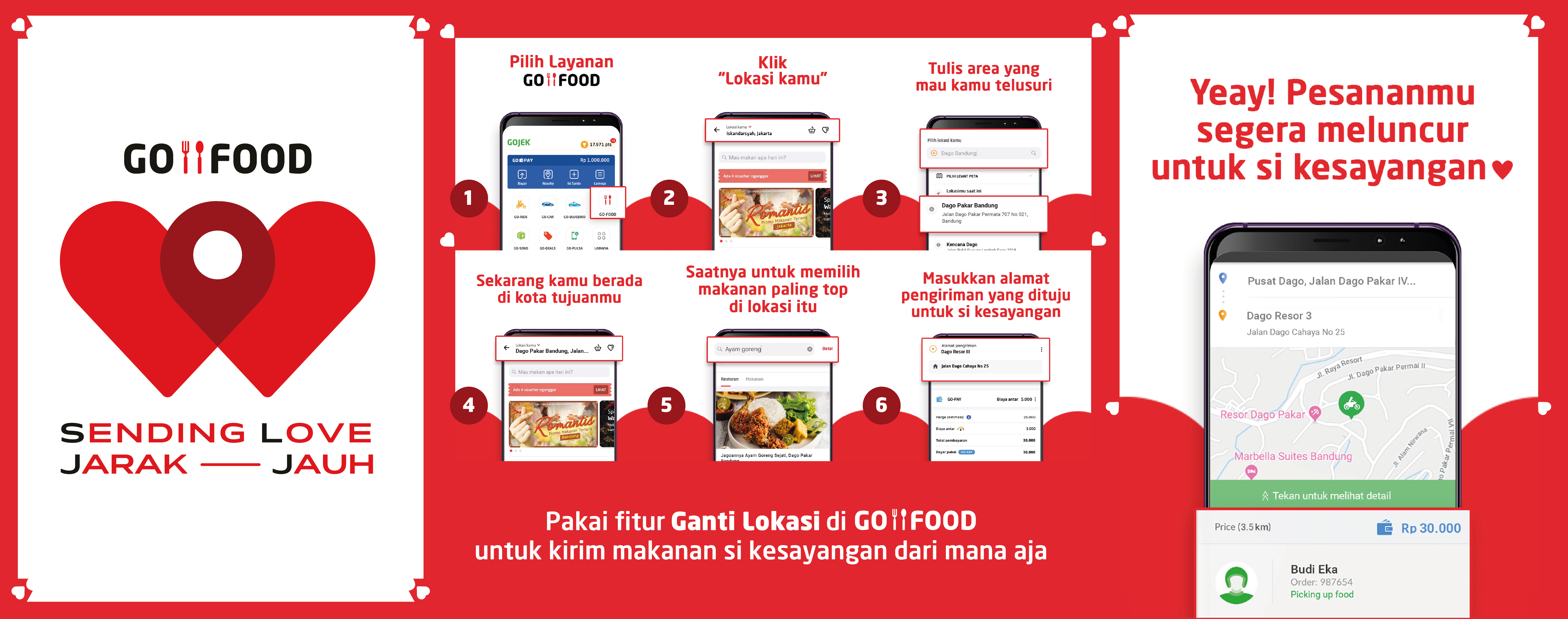 Cara memakai fitur Ganti Lokasi di Go-Food | Foto: Go-Jek