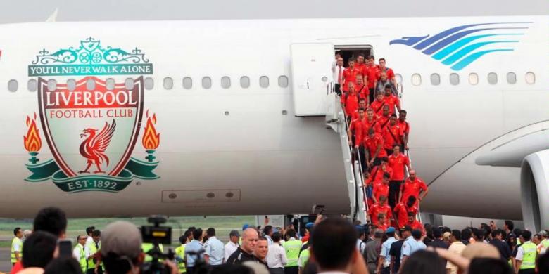 Kerja sama Liverpool FC dengan Garuda Indonesia | Foto: Yuniadhi Agung/Kompas