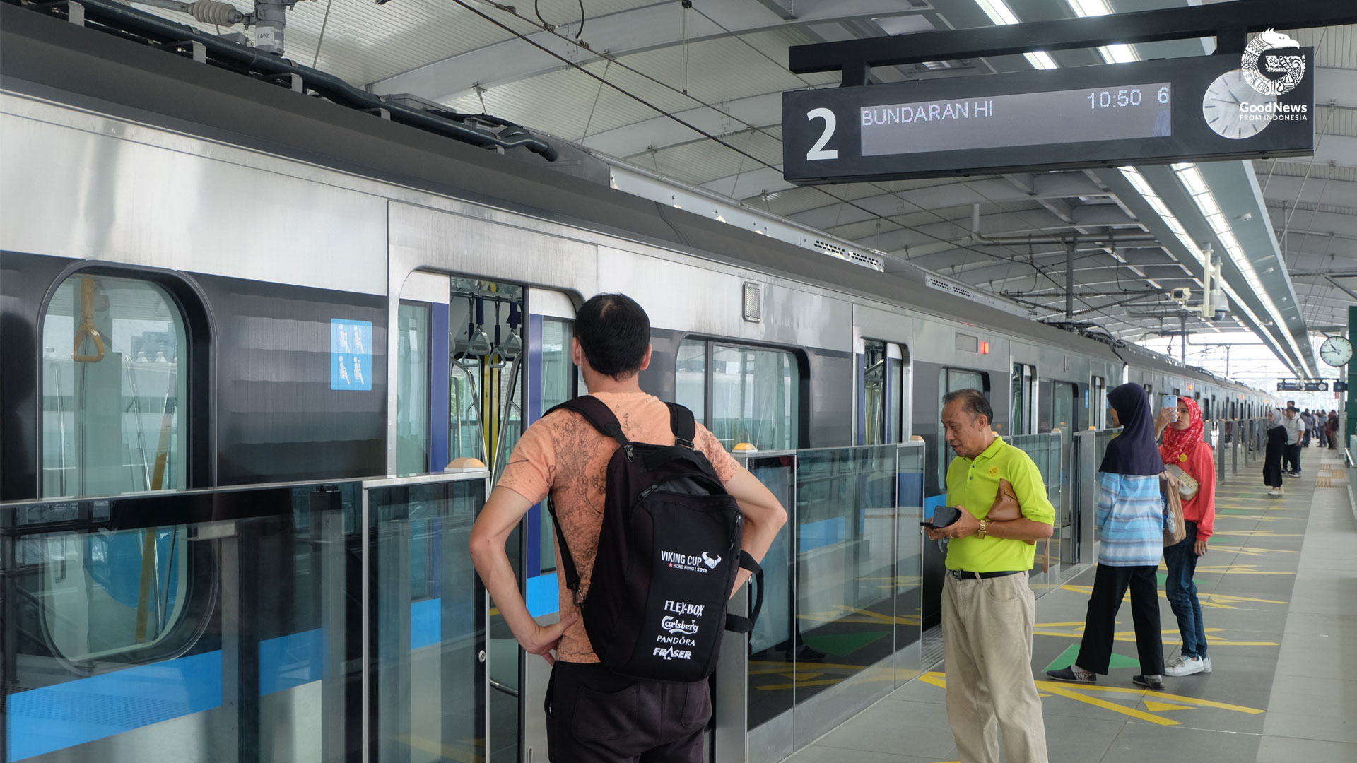 MRT sangat tepat waktu, sesuai waktu yang tertera di jadwal keberangkatan | Foto: Aditya Jaya/GNFI