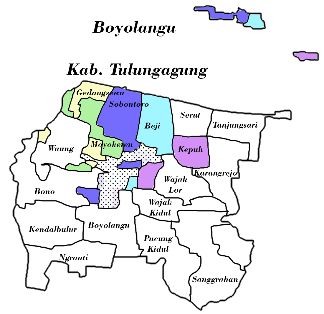 Peta Wilayah Kabupaten Tulungagung