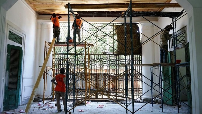 Proses renovasi bangunan Museum Pendidikan yang dulu sempat dipakai sebagai Sekolah Taman Siswa | Foto: detik.com