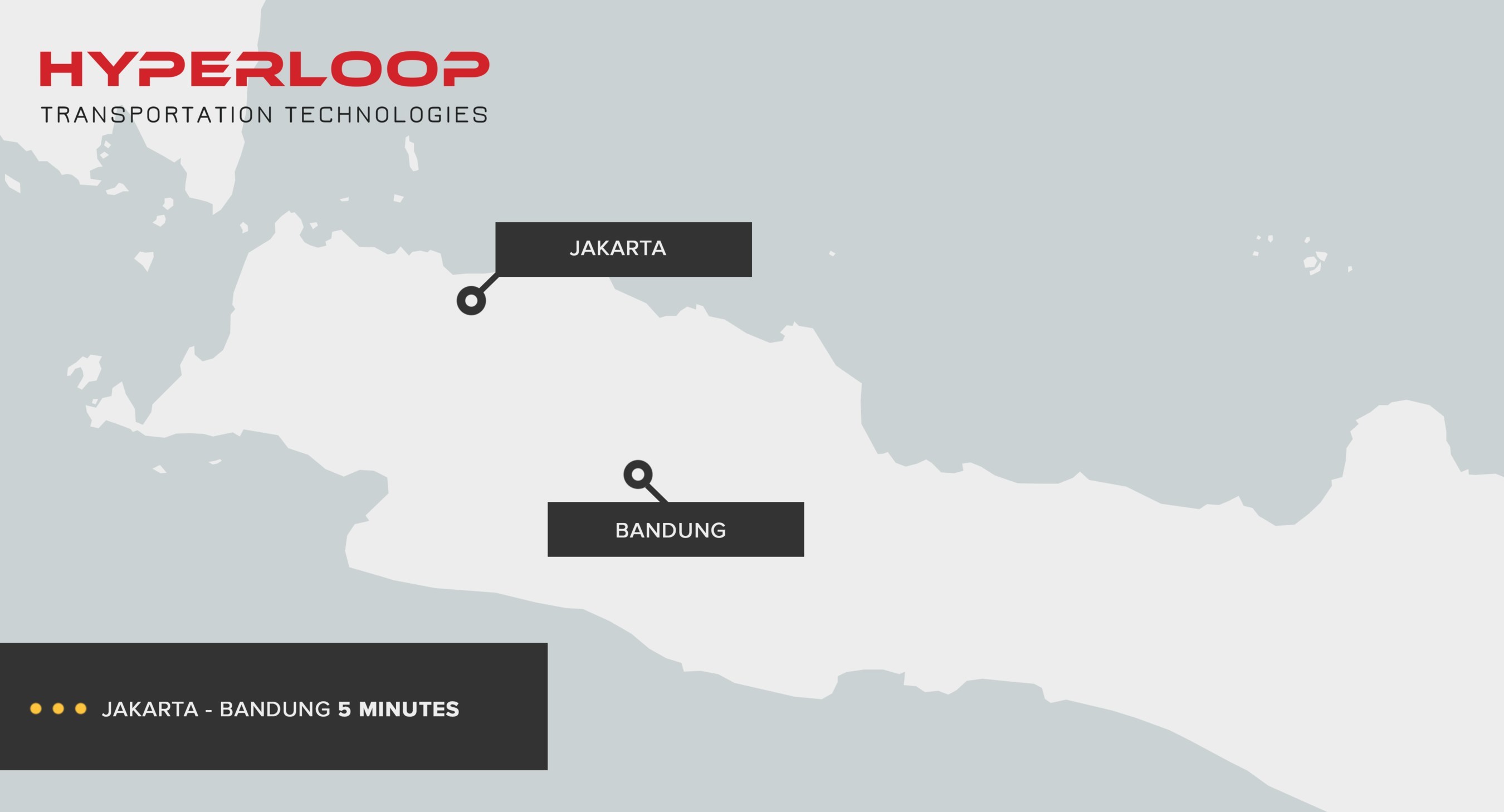 Sistem transportasi Hyperloop ini punya kecepatan sangat tinggi, yakni hingga 1200 km/jam. Jakarta-Bandung bisa ditempuh hanya dalam waktu 5 menit! (foto: Hyperloop Transportation Technologies)