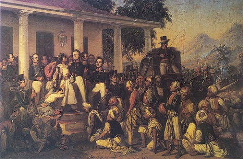 Lukisan Penangkapan Pangeran Diponegoro versi Raden Saleh