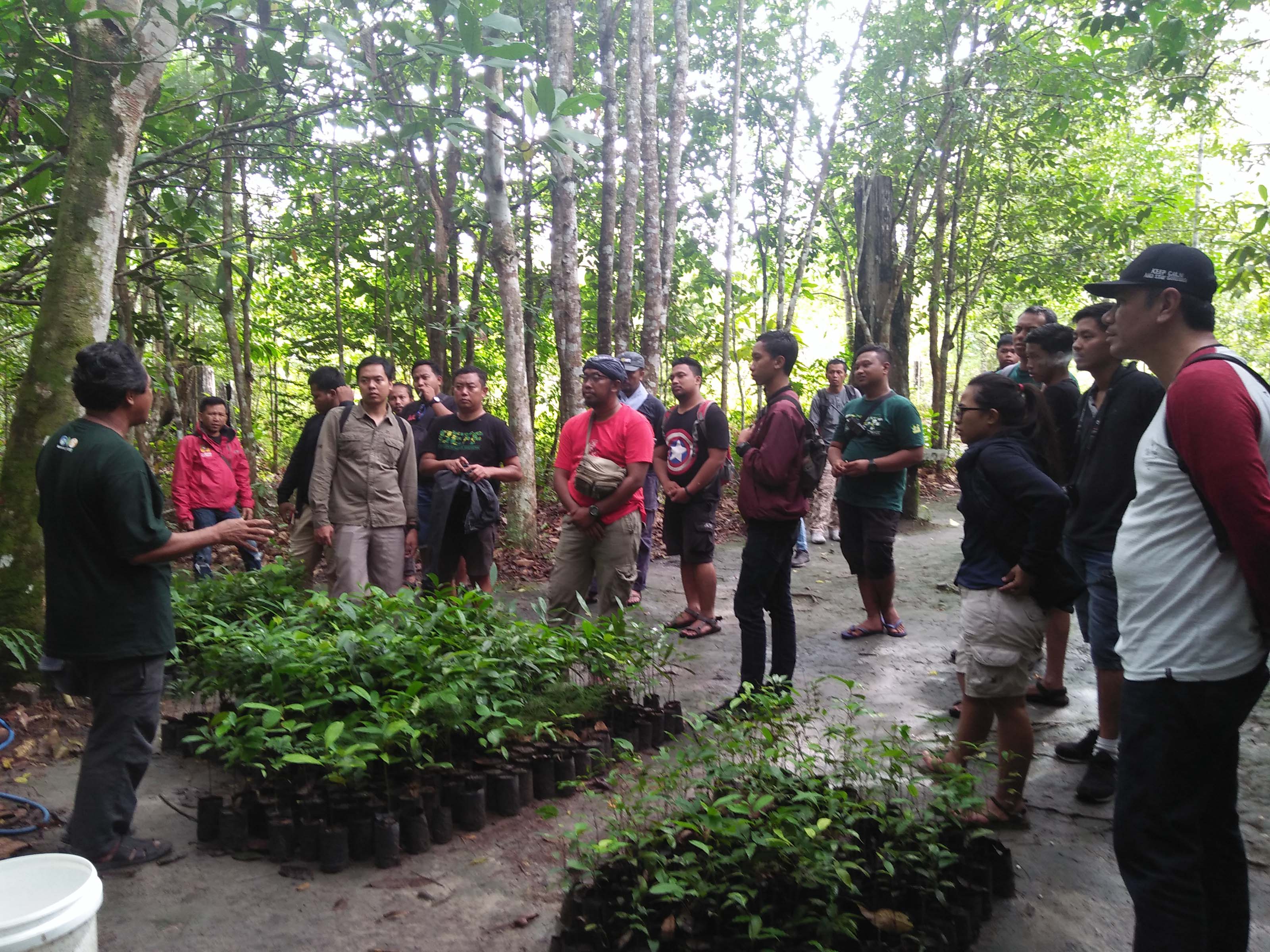Film Goes to Forest. Panitia, nominator pemenang dan juri BEFF 2018 berkunjung ke Taman Nasional Tanjung Puting. Di sana, mereka juga menanam pohon di lokasi bekas kebakaran hutan 2015 | Foto: Budi Baskoro/ Mongabay Indonesia