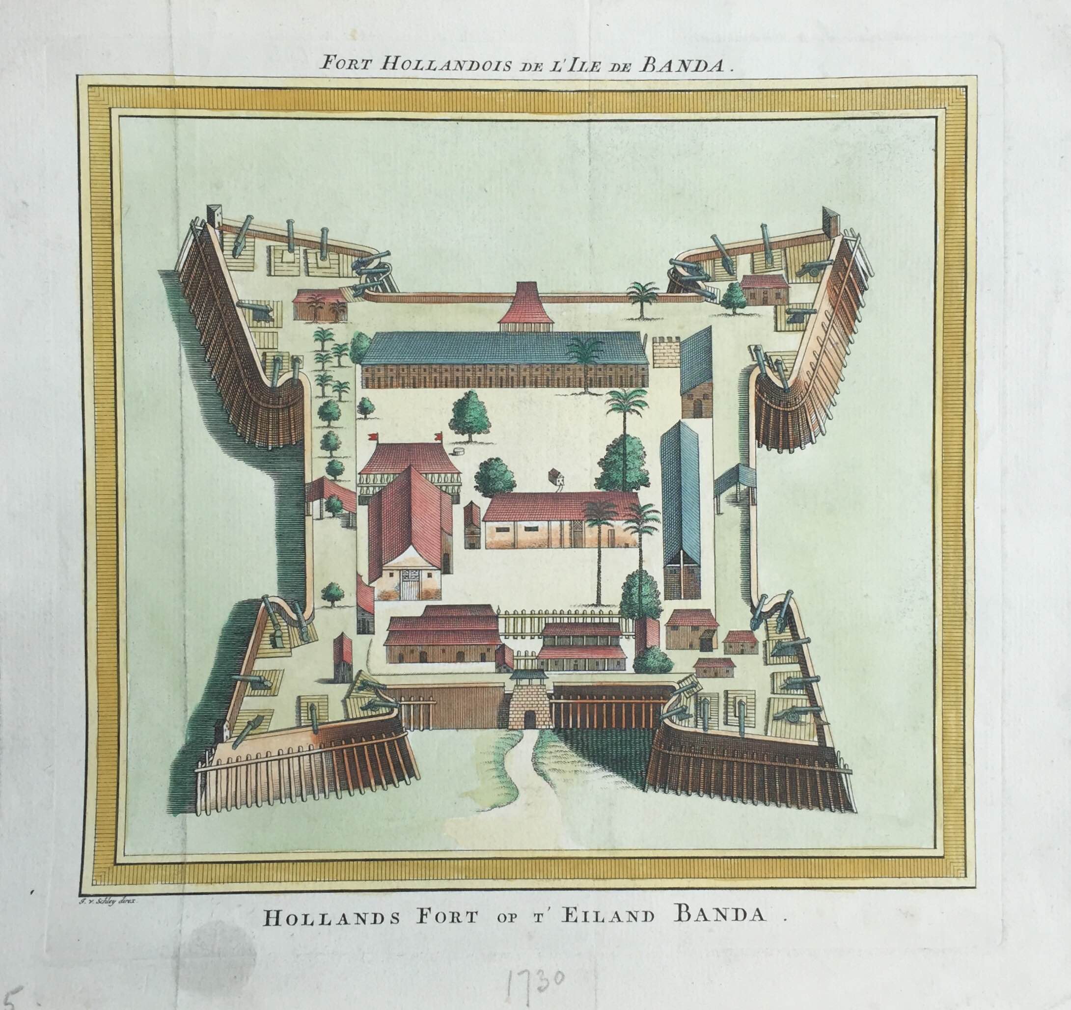 Map antik Fort Nassau | Sumber: Bartele Gallery